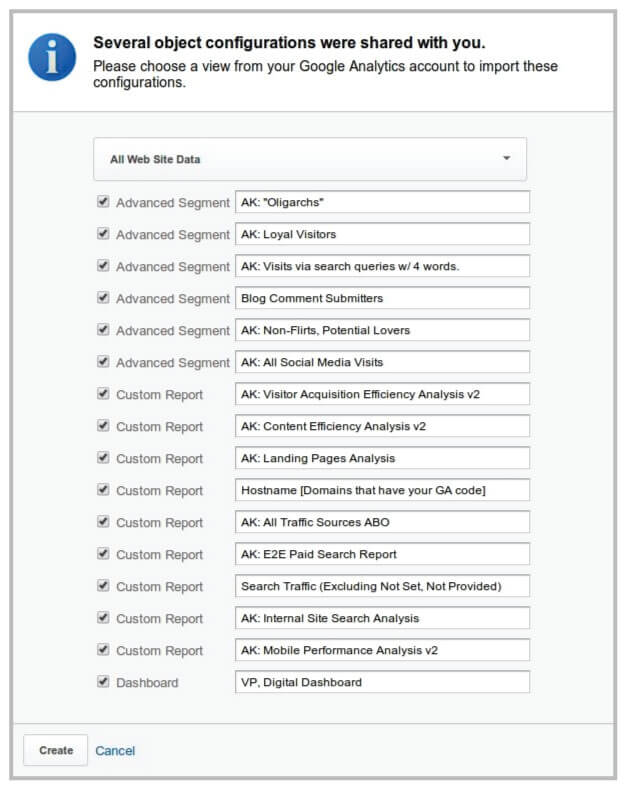 thư viện phân đoạn google analytics, thư viện phân đoạn google analytics mặc định